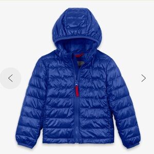 Blue Puffer Jacket with Hood